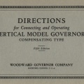 DIRECTIONS for Connecting and Operating VERTICAL MODEL GOVERNORS   Fifth edition 